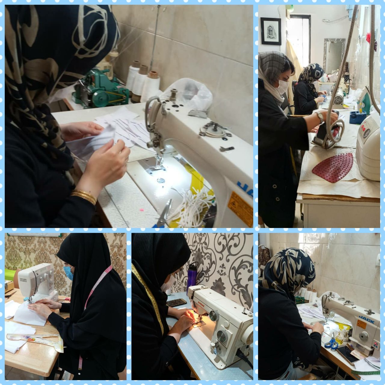 پویش شورو شعورحسینی با راه اندازی کارگاه و تولید ماسک درصومعه سرا 